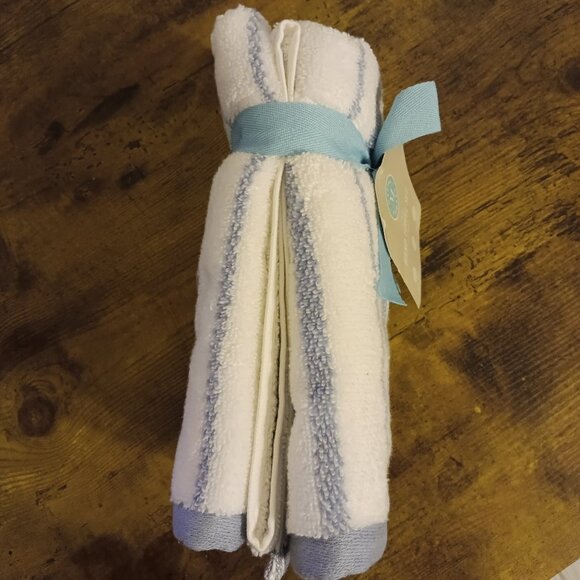 Martha Stewart Collection - Striped Nautical Hand Towel - Frozen Pond - Picture 2 of 10